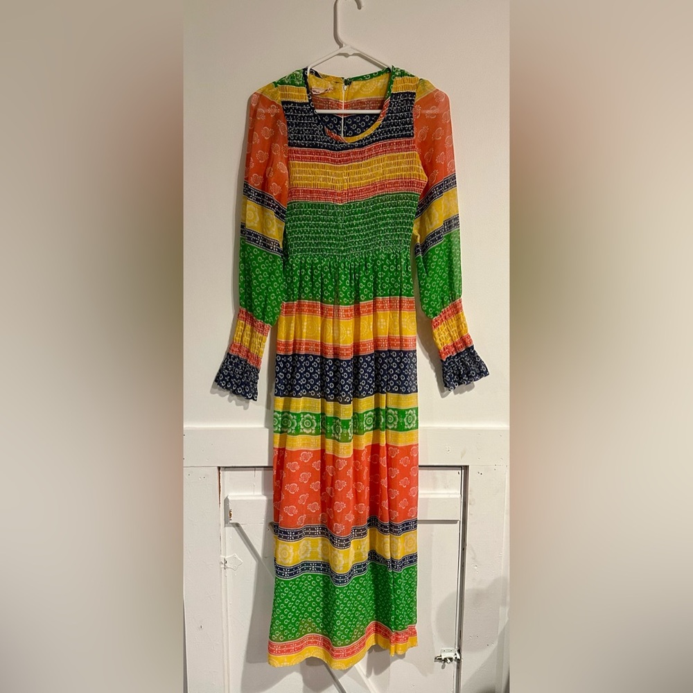 Vintage Vibrant Multicolor Mindy Malone Maxi Dress